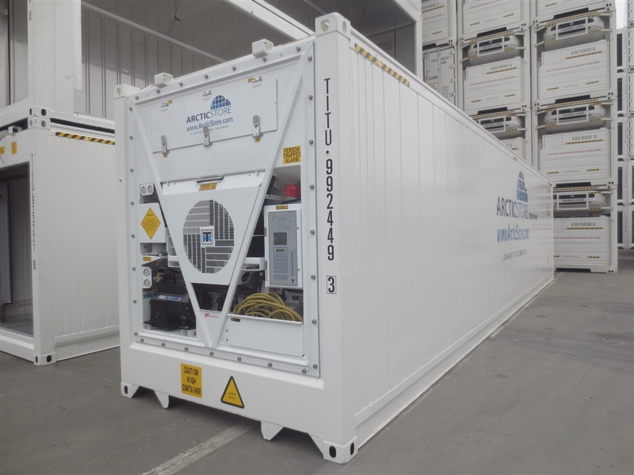 Groupe Froid Thermoking MP3000
Existe uniquement en 40', les UltraFreezer sont conçus pour descendre en température extrême, jusqu'à -65°C pour des besoins spécifiques.A la différence des ArcticStore, les UltraFreezer :
- Sont beaucoup plus rigide et robuste- Ont une isolation plus importante- Sont équipés de groupe froid spécifique pour atteindre les -60°C- Ont des portes plus robustes de types containers- Ont un sol en caillebotis, avec option plancher plat- Sont dépourvus de luminaires et de rideaux à lanières